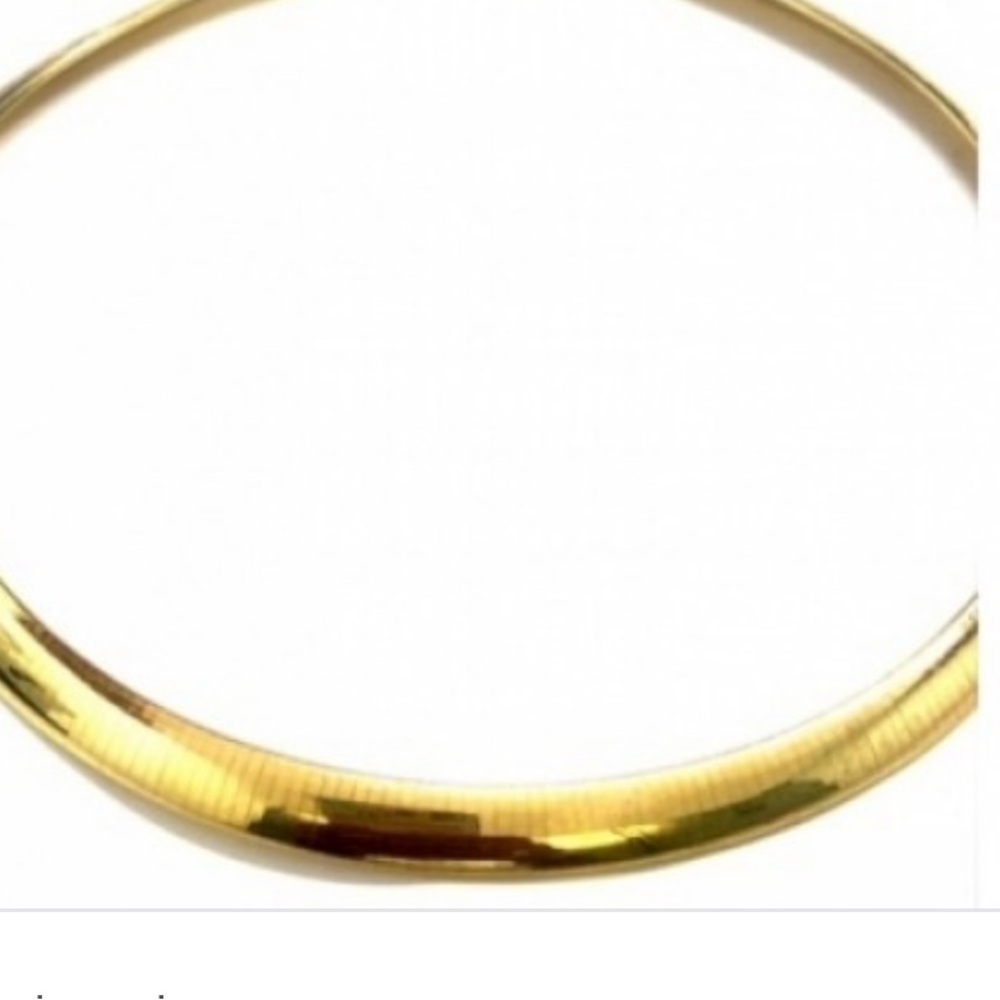 14K Omega Choker Solid Yellow Gold Necklace 51.6 Grams - Picture 5 of 7